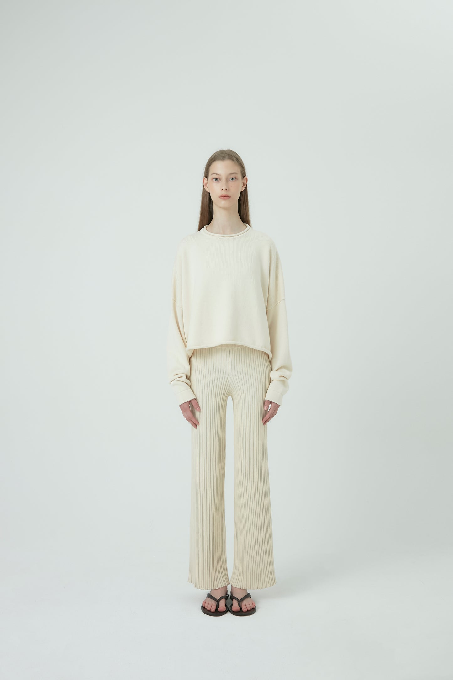 AMAR Ribbed Pants (Ivory)