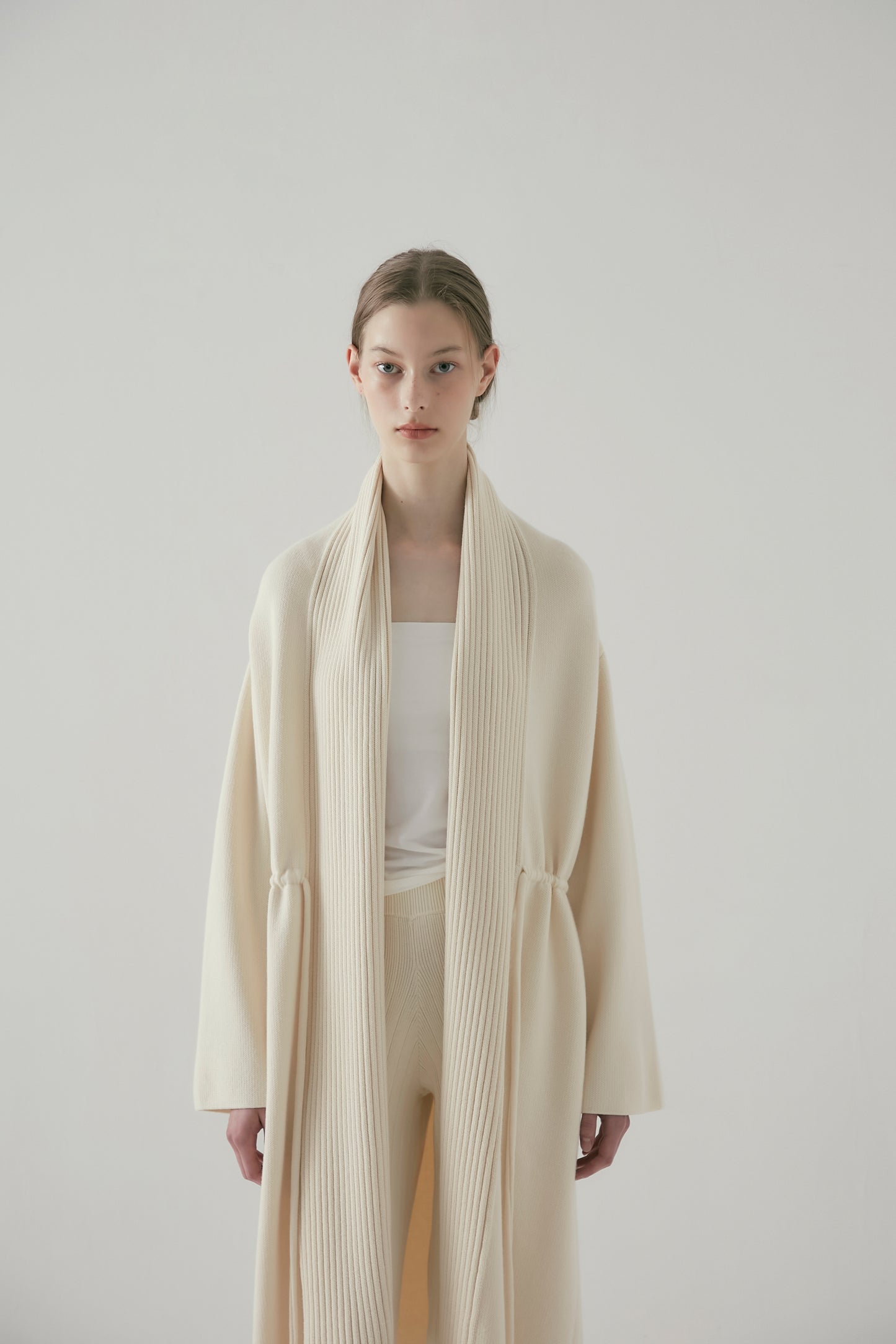 LEIA Cardigan in Cotton and Cashmere (Cream)