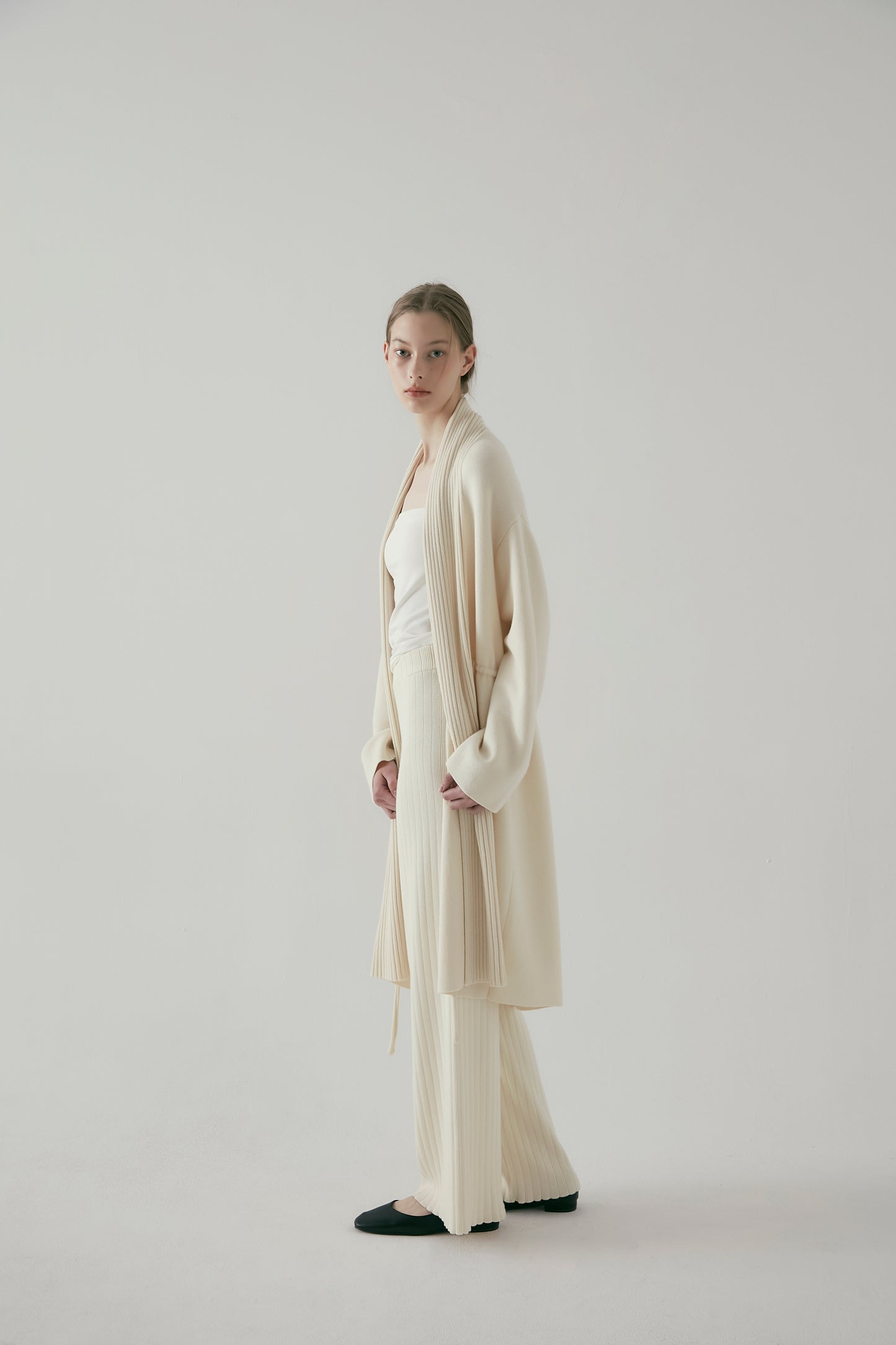 LEIA Cardigan in Cotton and Cashmere (Cream)