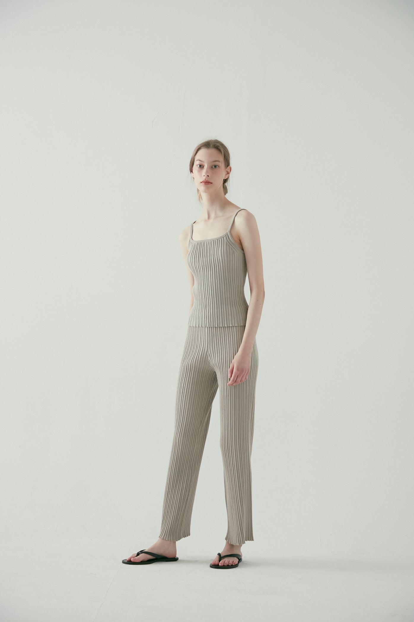 AMAR Ribbed Pants (Taupe)