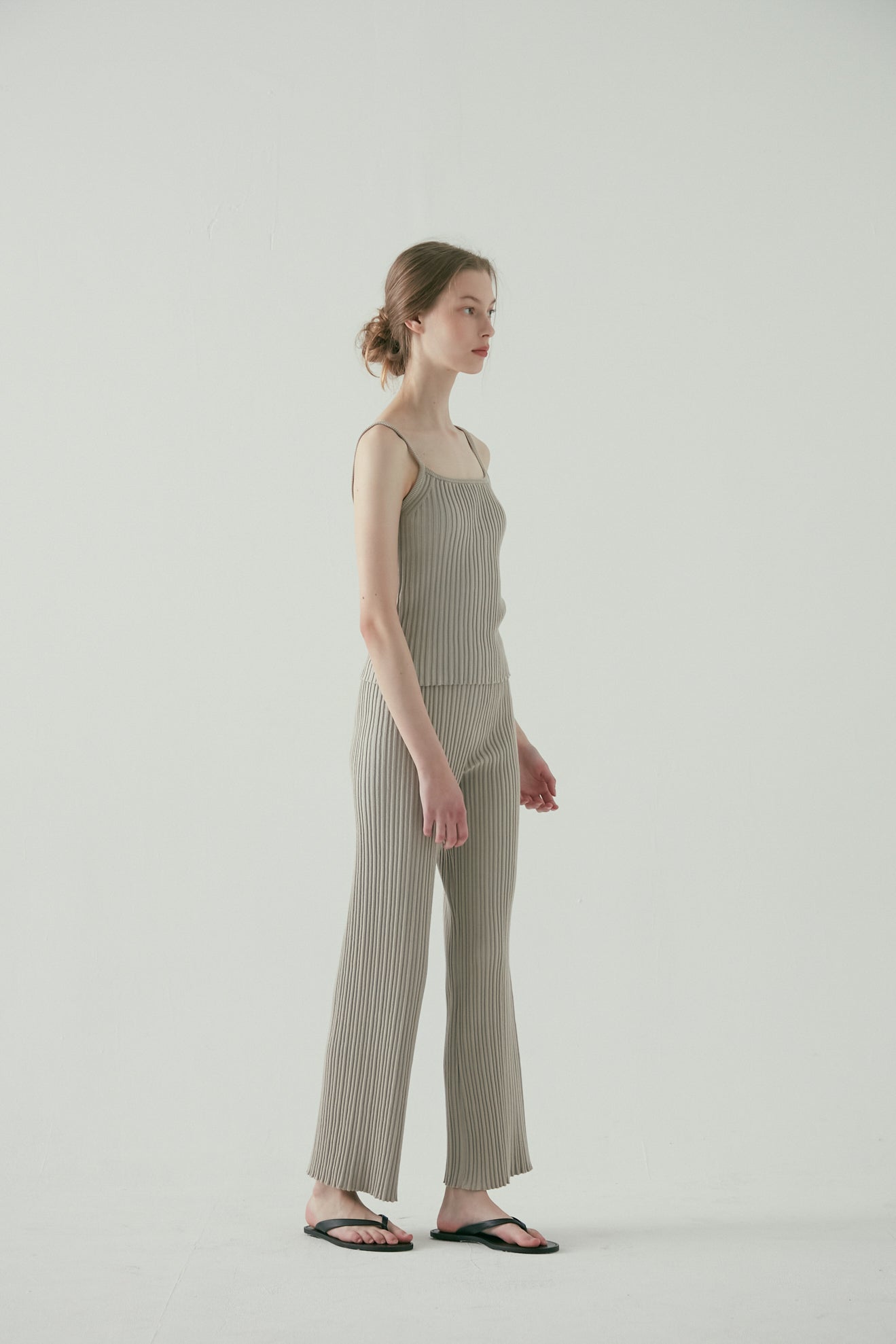 AMAR Ribbed Pants (Taupe)