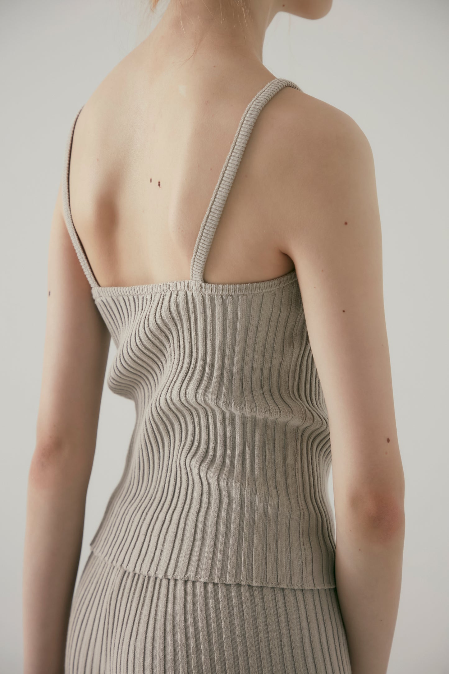 AMAR Ribbed Tank (Taupe)