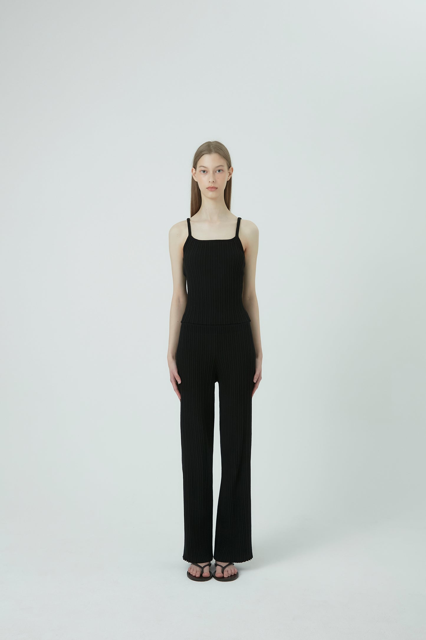 AMAR Ribbed Pants (Black)